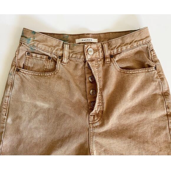 PacSun Tie Dye High Rise Bootcut Jeans Brown/Teal 27 X 32‎ - Picture 4 of 12